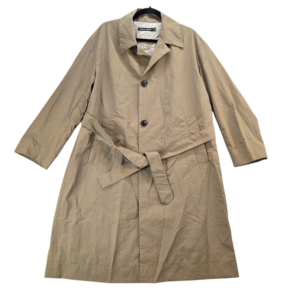 Nicholson & Nicholson Beige Nylon Belted Japanese Trench Coat Women's 38‎ Japan